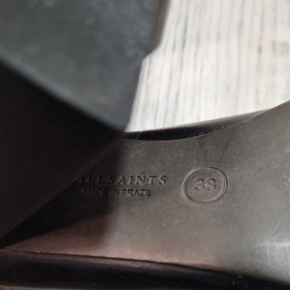 ALLSAINTS Xerxes  Black Block Heels - Picture 10 of 10